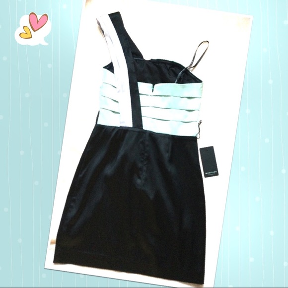 NEW Marciano One Shoulder Belted Dress - Picture 2 of 4